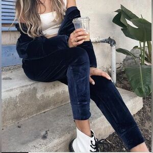 Fabletics Daria Blue Velour Jogger Woman’s Sweatpants XS